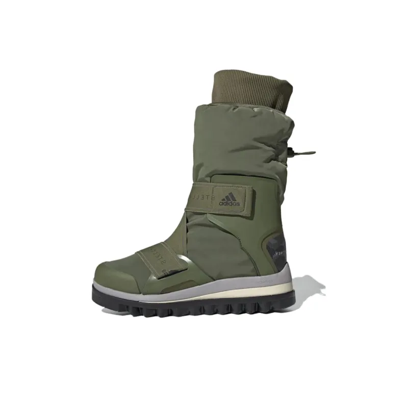 Adidas Stella McCartney Warm Slip Resistant Knee High Snow Boots Women's Olive Green-0