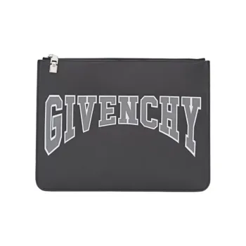 GIVENCHY Calfskin Clutch Large Size Men's Black