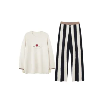 MIOJUER Pajama Set Women's Ecru