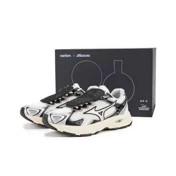 Mizuno Racer S Running Shoes Unisex Low Top Beige Apricot/Black/Silver