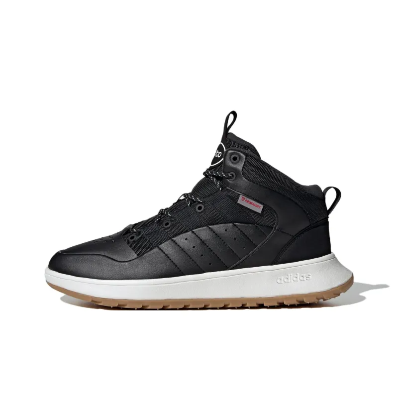 Adidas Anti Slip Wear Resistant Mid Top Basketball Shoes Unisex Black-0