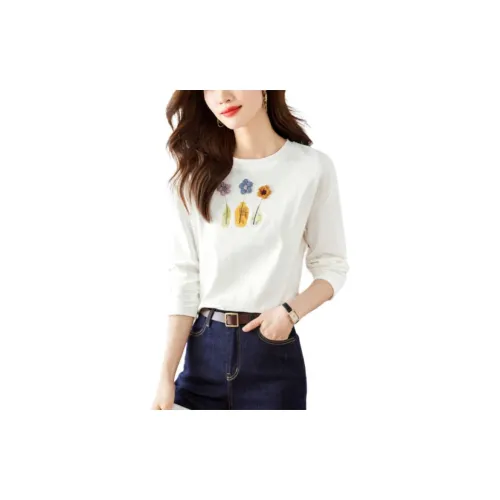 Korean style T-Shirts Women's White