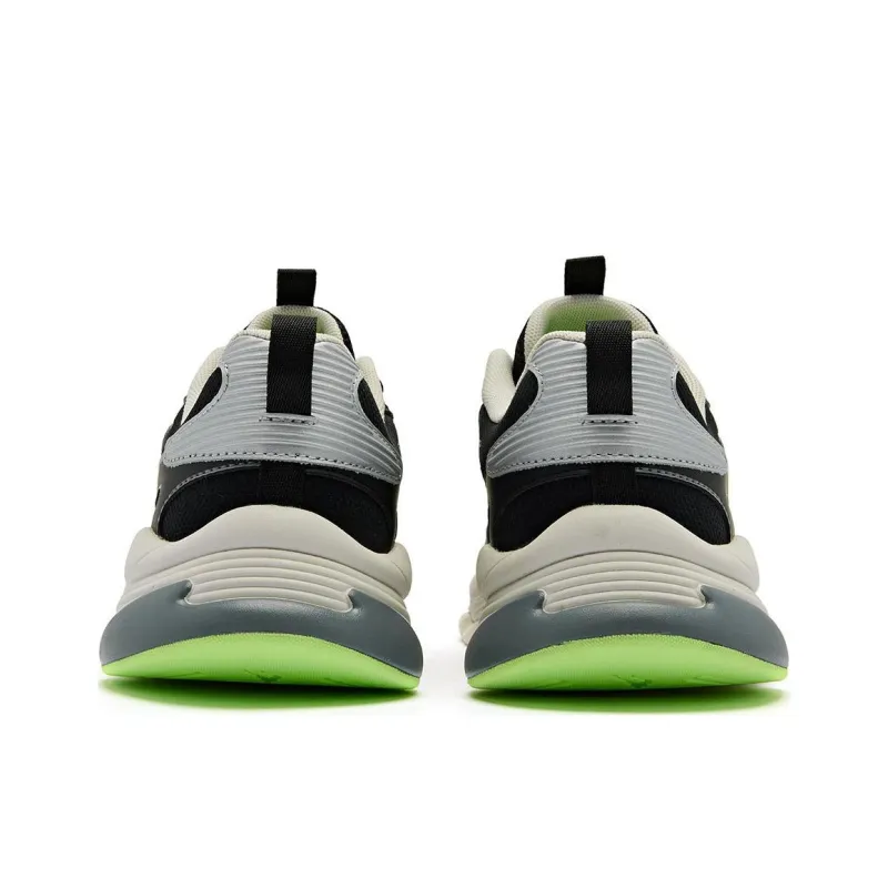 QIAODAN Anti Slip Wear Resistant Low Top Casual Running Shoes Women's Black Gray-4