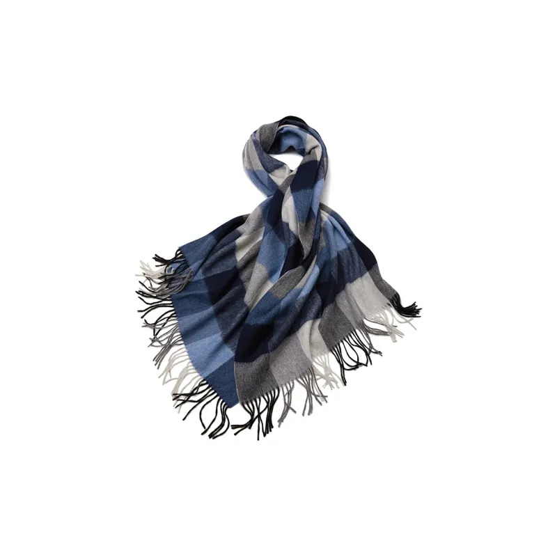 H YXIANG 100% Wool Knit Scarves Women's-5
