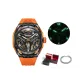 Black Case Black Dial Orange Strap