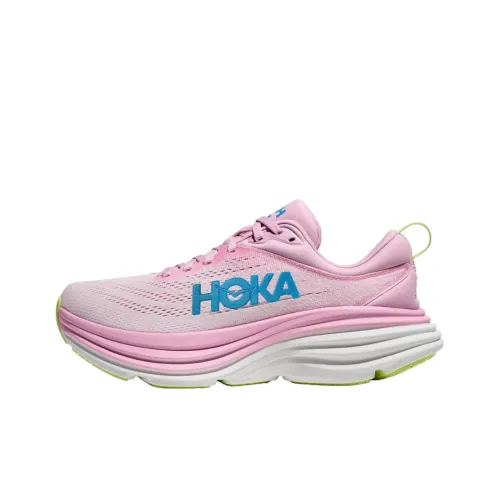 HOKA ONE ONE Bondi 8 Running Shoes Women's Low-Top Pink