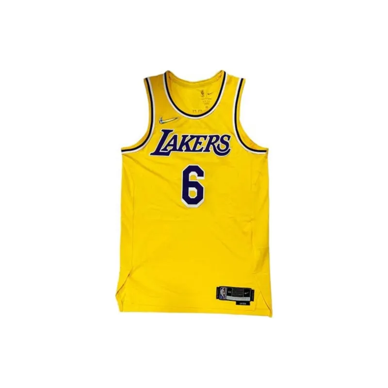 Yi Shot Jersey Los Angeles Lakers 75th Anniversary AU Edition With SA Certificate Framed And Collectible Yellow-2