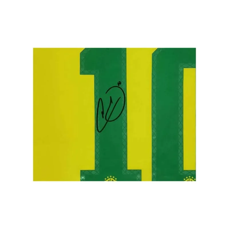 Yi Shot Soccer Fan Gear Jersey 2021 Copa America Brazil National Team Included SA Certificate Framed And Collectible-2