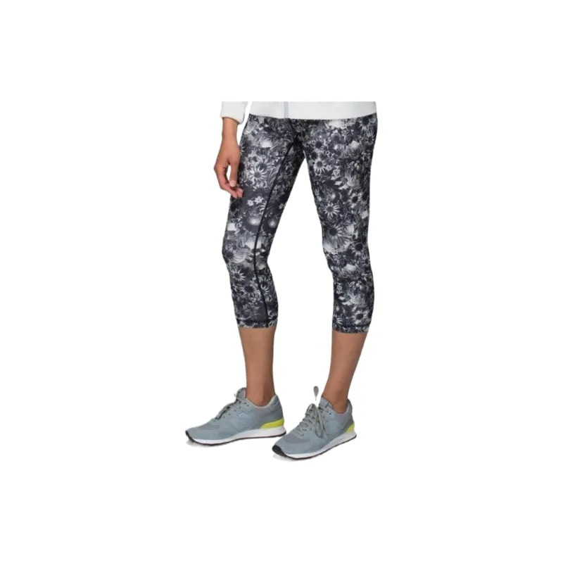 Lululemon Wunder Under Athletic Trousers Women's Black And White Print-2