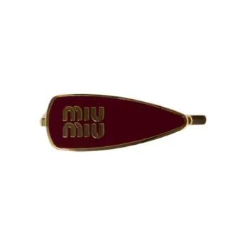 MIU MIU Materials Metal Enamel Hair Clips Women's Fuchsia