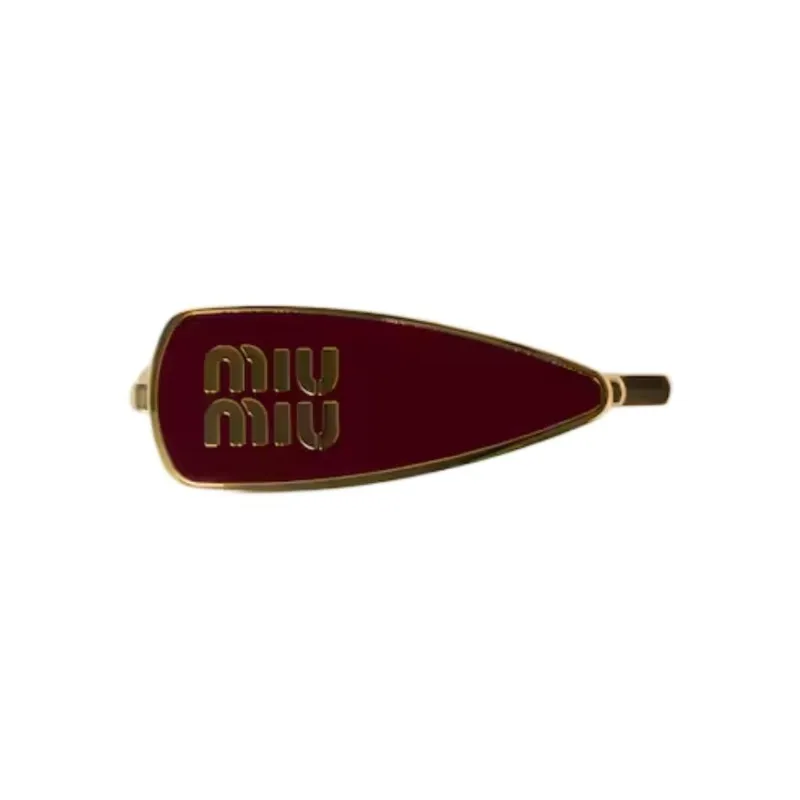 MIU MIU Materials, Metal, Enamel Hair Clips Women's Fuchsia-0