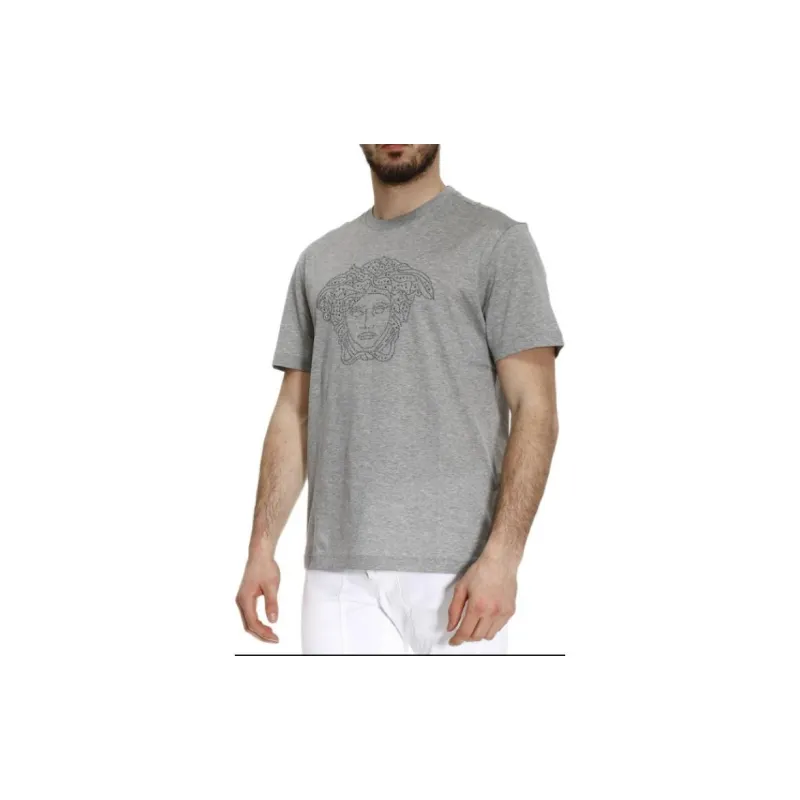 VERSACE T Shirts Men Gray-4