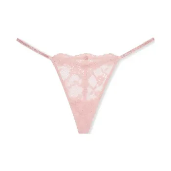 Victoria's Secret Dream Angels Twinkle Strap Lace V-String Panty / C R Underpants Women's 1 Pack Pink