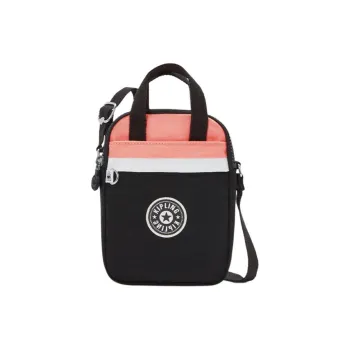Kipling Polyamide Cell Phone Pouch, Shoulder Bag, Handbag Small Size Unisex Canyon Black