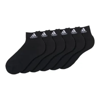 Adidas Mid Calf Socks Unisex 6 Pack Black