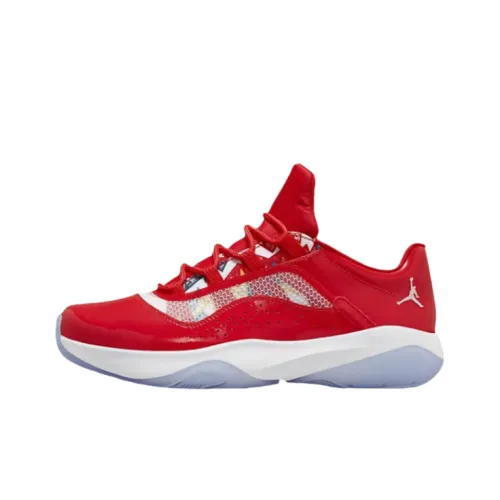 Air Jordan 11 Vintage Basketball Shoes Men Low-Top Chile Red/White