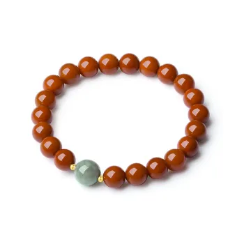 NAME.S Southern Red Agate Beaded Bracelets Premium Jade Unisex