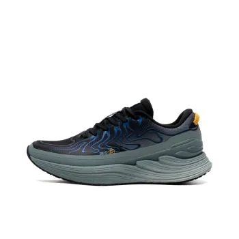 XTEP Anti Slip Wear Resistant Low Top Casual Running Shoes Men's Black Blue Gray