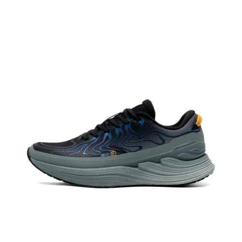 XTEP Anti Slip Wear Resistant Low Top Casual Running Shoes Men's Black Blue Gray