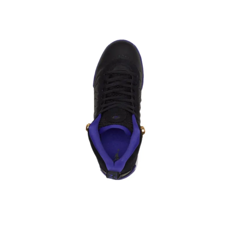 Jordan Jumpman Pro Anti-Slip Wear-Resistant Mid-Top Vintage Basketball Shoes Women's Black Blue-4