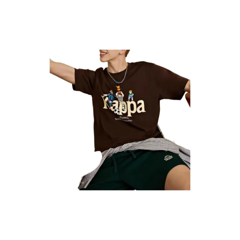 Kappa SS24 T-Shirt Men's Dark Chocolate Brown-3