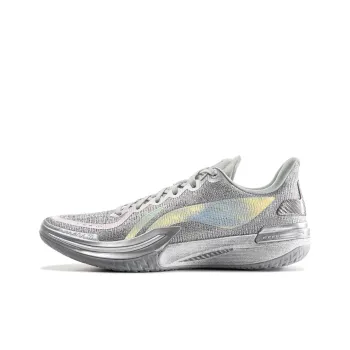 LINING Gamma Basketball Shoes Men Low Top Silver