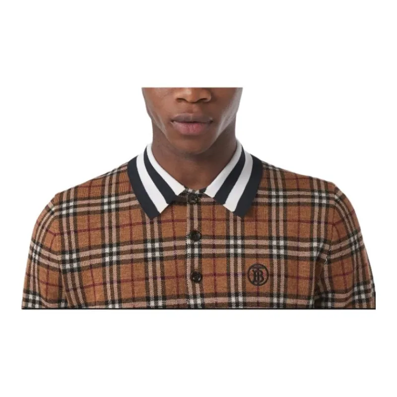 Burberry Polo Shirt Men's Brown-4