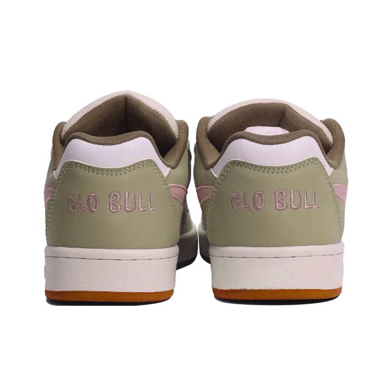 GLO BULL Skateboard Shoes Unisex Low Top Beige Light Green Pink-4