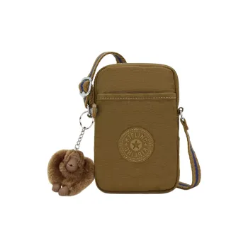 Kipling Nylon Cell Phone Pouch, Shoulder Bag, Crossbody Bag Unisex Dry Laurel Tree