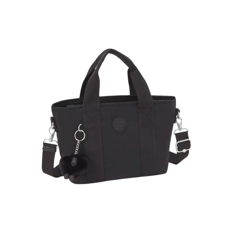 Kipling Nylon Tote Bag, Shopping Bag, Shoulder Bag, Crossbody Bag, Handbag Women's Black-1