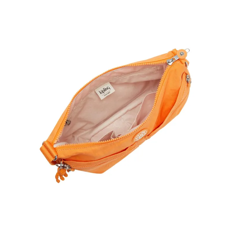 Kipling Nylon Shoulder Bag, Crossbody Bag Unisex Orange-3