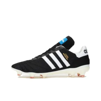 Adidas FG Rubber Long Studs Slip Resistant Breathable Soccer Shoes Men's Black White