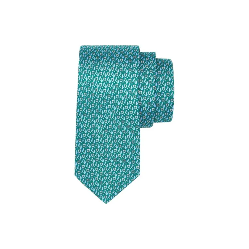 Ferragamo Equestrian print Silk Tie-0