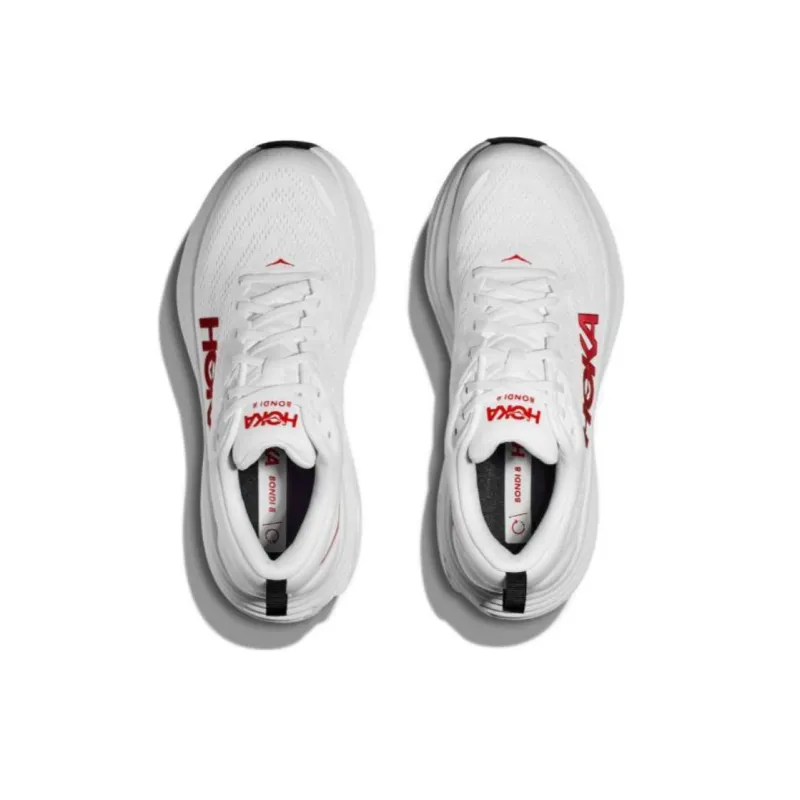 HOKA ONE ONE Bondi 8 White Vermillion-3