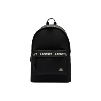LACOSTE Polyester Backpack Regular Unisex Black