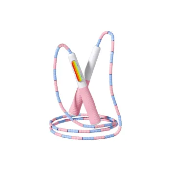 Sanfan Casual Entertainment Non Countable Jump Ropes Kids Soft Vinyl Bamboo, Silicone PP Controller 2.8m Rainbow