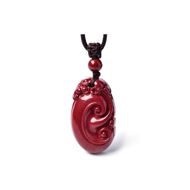 Lingfei Reconstructed Cinnabar Necklaces Unisex-0