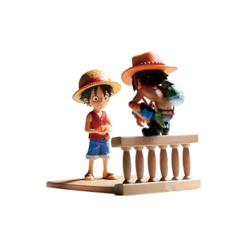 BANDAI Monkey D. Luffy The Voyager King Glass Factory WCF LOG STORIES Portgas D. Ace Bonus Gifts 8cm