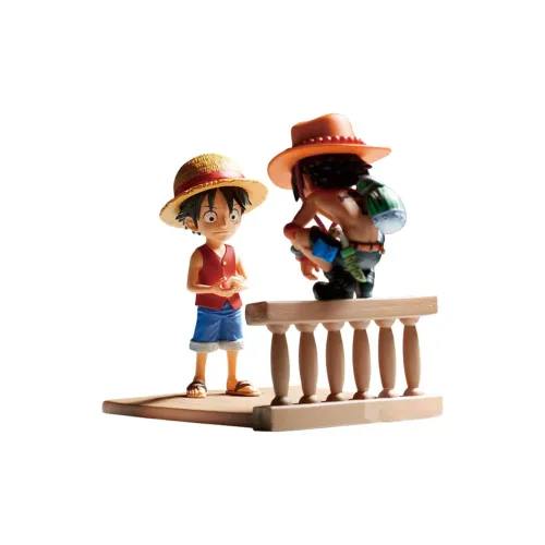 BANDAI Monkey D. Luffy The Voyager King Glass Factory WCF LOG STORIES Portgas D. Ace Bonus Gifts 8cm