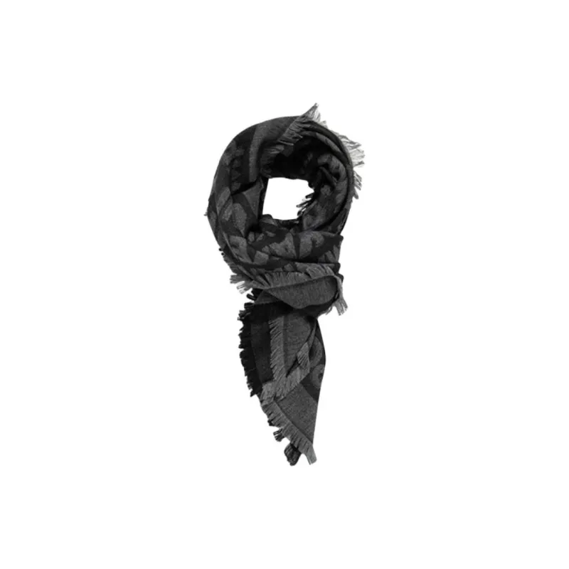 EMPORIO ARMANI Viscose Knit Scarves Men's Black-1