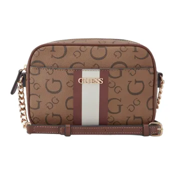 GUESS Coated Canvas Shoulder Bag Crossbody Bag Mini Women's Brown