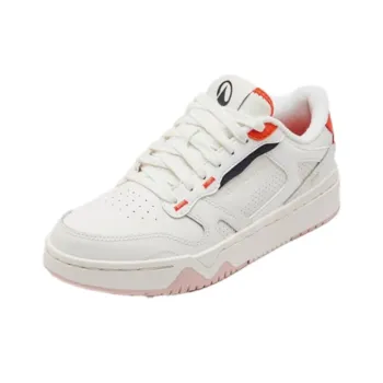 DECATHLON Slip Resistant Breathable Low Top Skateboard Shoes Women's White Orange
