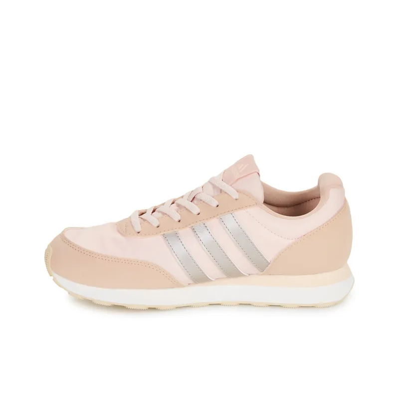 Adidas Run 60s Anti-Slip Wear-Resistant Low-Top Casual Running Shoes Women's White Pink-1