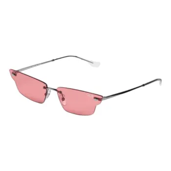 RayBan Metal Irregular Shape Sunglasses Unisex Silver