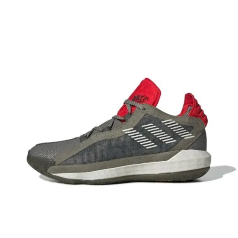 Adidas Dame 6 Anti Slip Wear Resistant Low Top Basketball Shoes Men's Brown-0