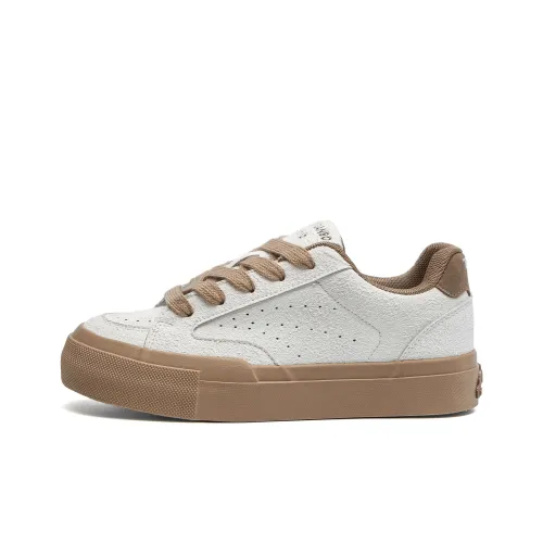TUOPIN Wear resistant And Lightweight Low Top Skateboard Shoes Women's Apricot