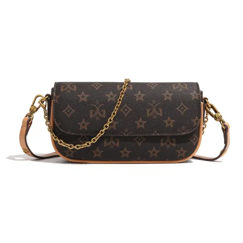 MISS GAIL Synthetic Leather Handbag Shoulder Bag Crossbody Bag Regular Women's Apricot