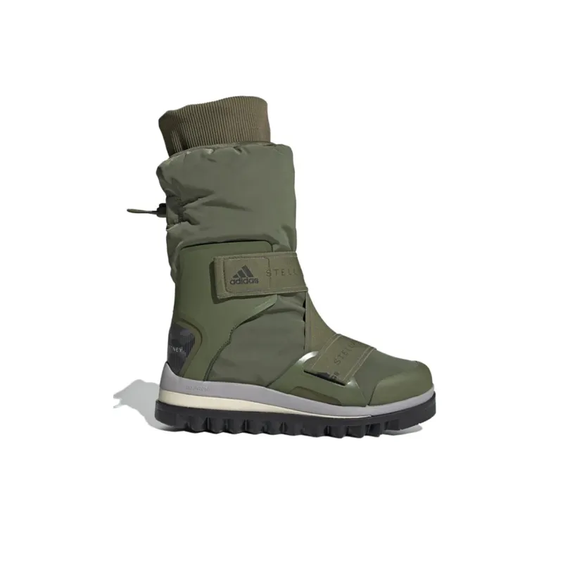 Adidas Stella McCartney Warm Slip Resistant Knee High Snow Boots Women's Olive Green-1