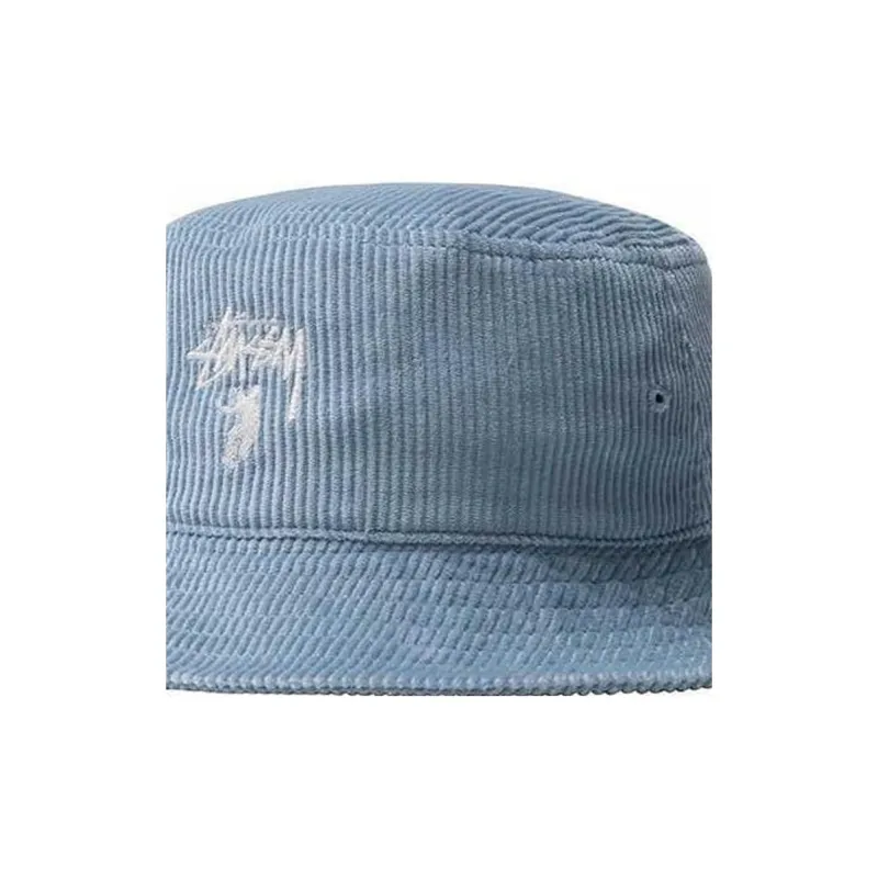 Stussy Corduroy Bucket Hats Unisex Blue-2