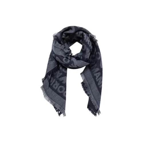 EMPORIO ARMANI Viscose Knit Scarves Men's Blue